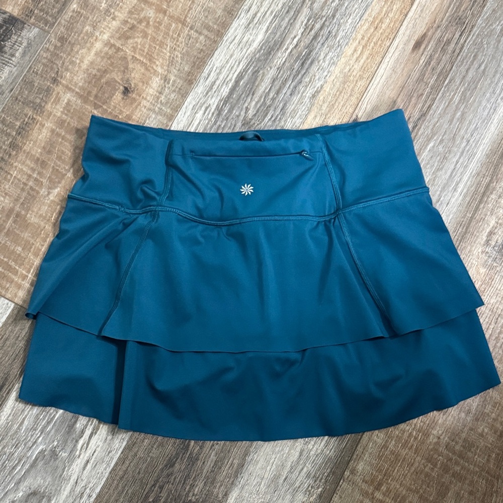 Athleta Momentum Skort 13.5” Teal Pockets, Sz Small
